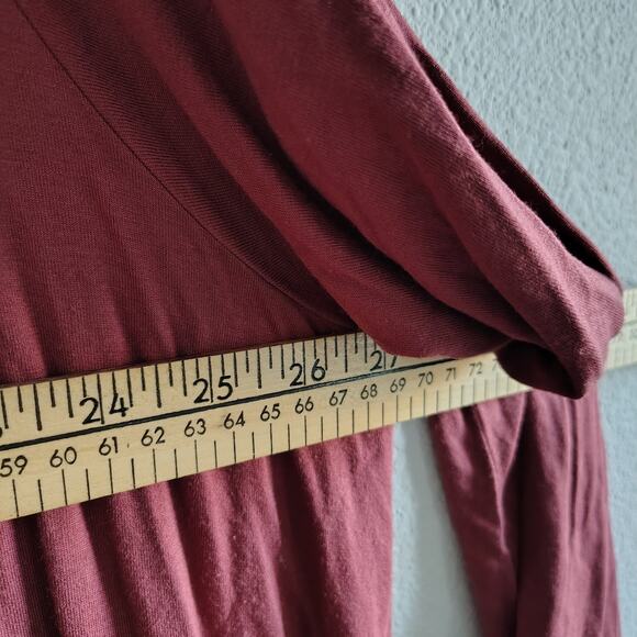 Torrid Plus Size 4X 26 Super Soft Knit Mauve Open Front Long Sleeve Cardigan - Picture 3 of 7